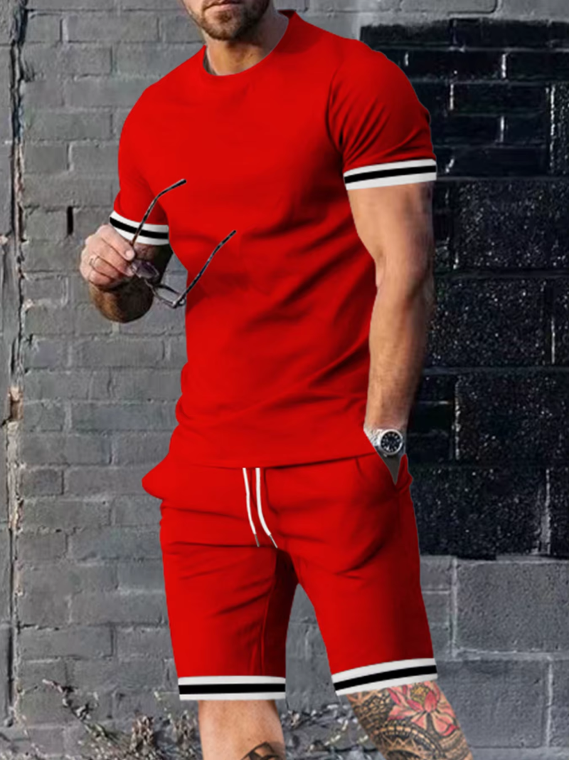 Men’s Summer Loose-Fit Two-Piece Set – Short Sleeve Shirt & Shorts, Casual Sports Wear - Image 2
