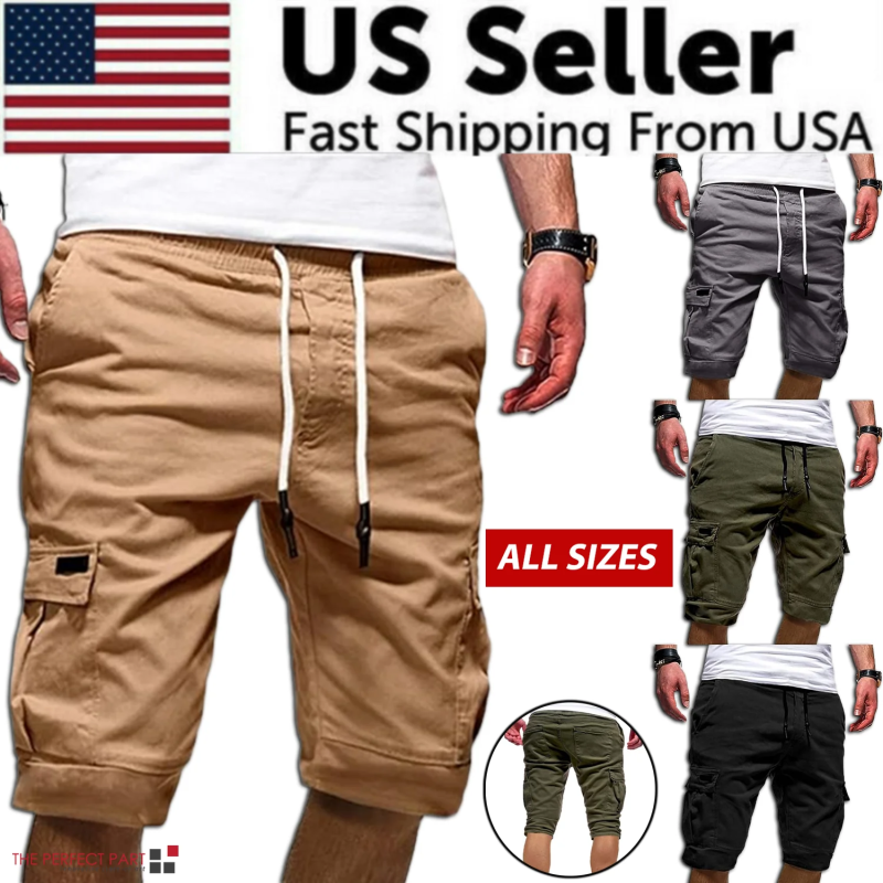 Men's Casual Chino Cargo Shorts