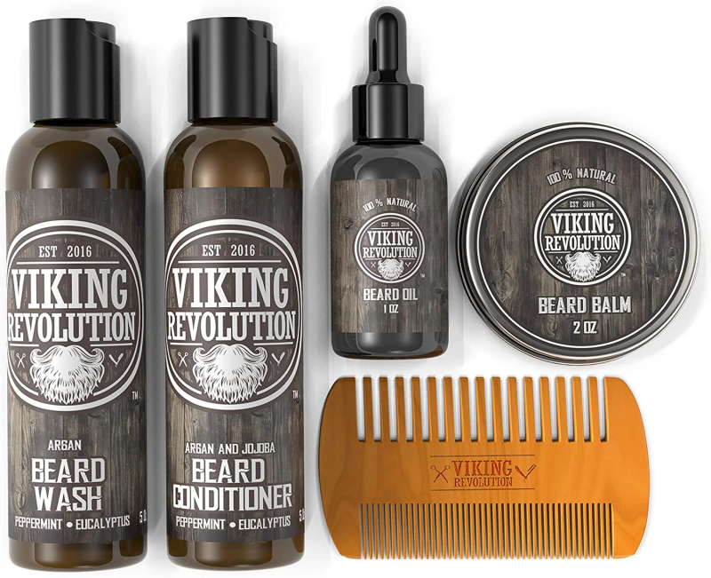 Premium Beard Care Kit – Beard Wash, Conditioner, Oil, Balm & Comb | Ultimate Grooming Set for Men - Image 3
