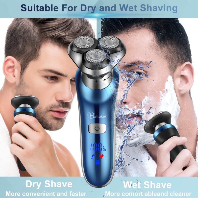 4-in-1 Electric Shaver & Trimmer – Cordless, Rechargeable, Waterproof Rotary Razor - Image 9
