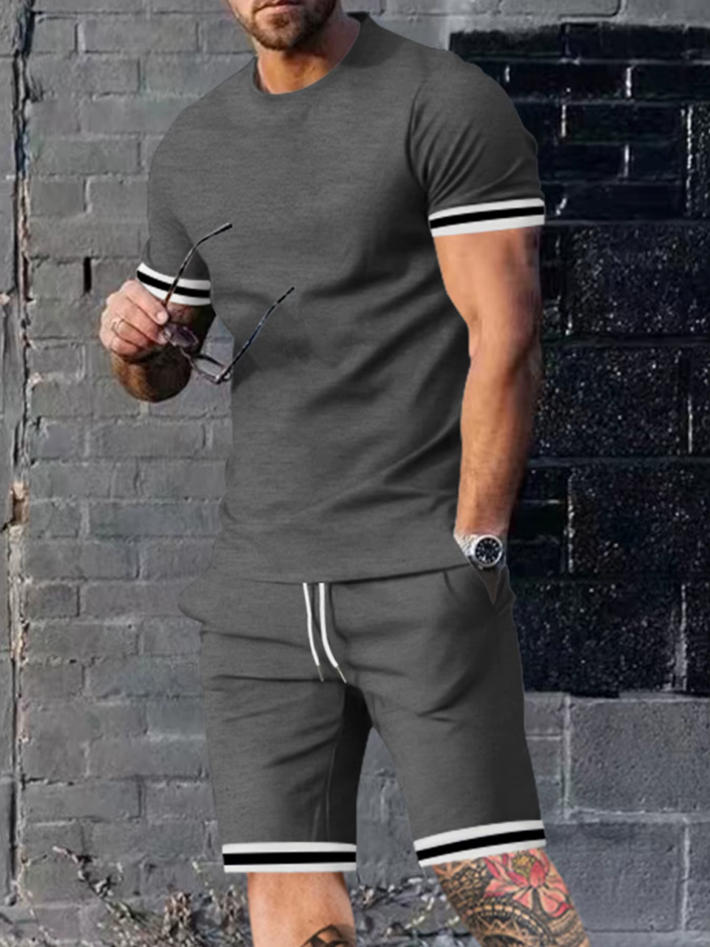 Men’s Summer Loose-Fit Two-Piece Set – Short Sleeve Shirt & Shorts, Casual Sports Wear - Image 6
