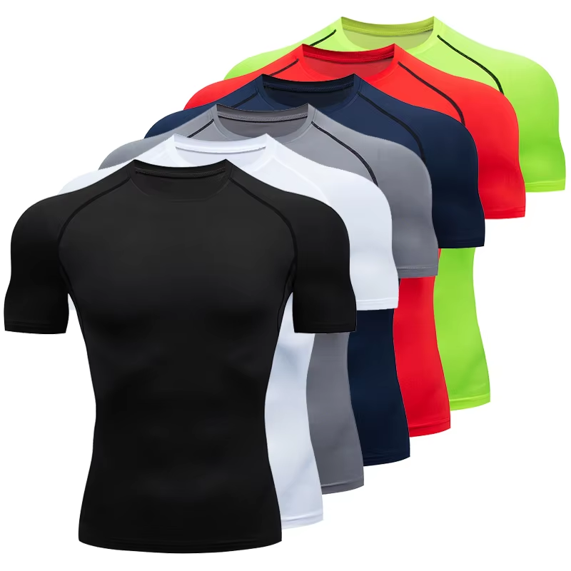 Men's Compression Short Sleeve Shirt – Athletic Base Layer for Training & Gym