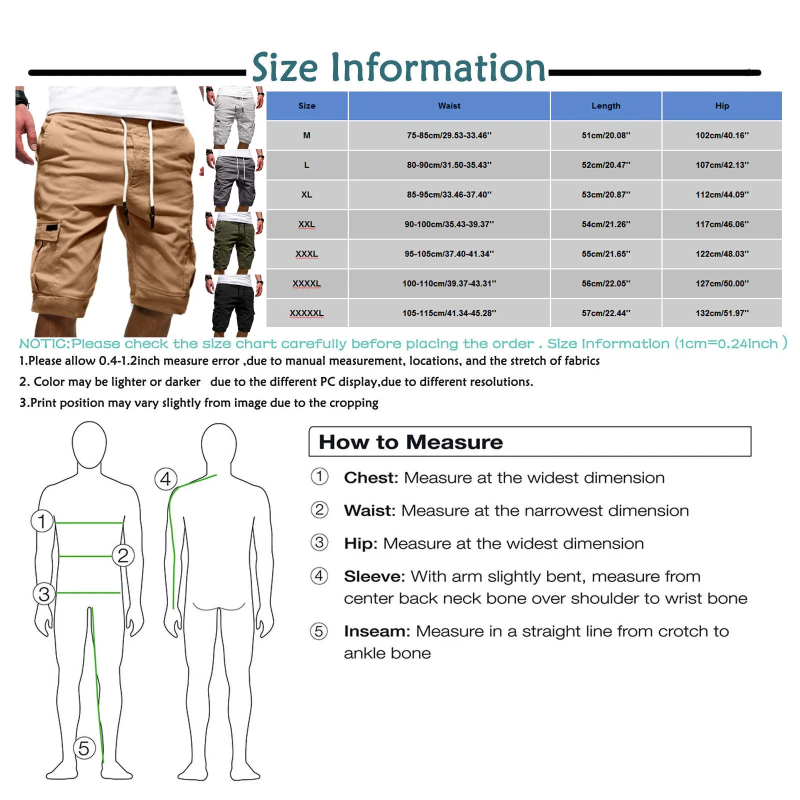 Men's Casual Chino Cargo Shorts - Image 2