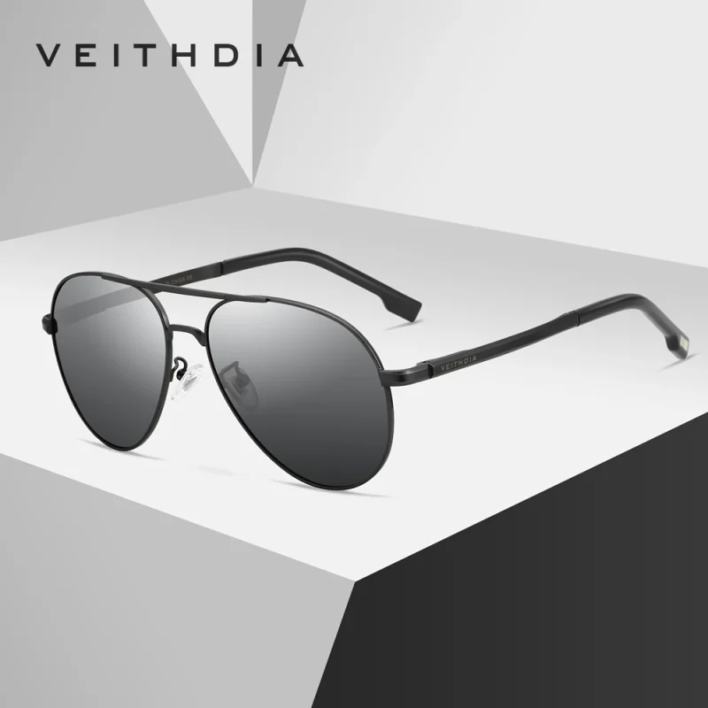 VEITHDIA Men’s Vintage Polarized Sunglasses – UV400 Classic Driving Eyewear for Men - Image 4