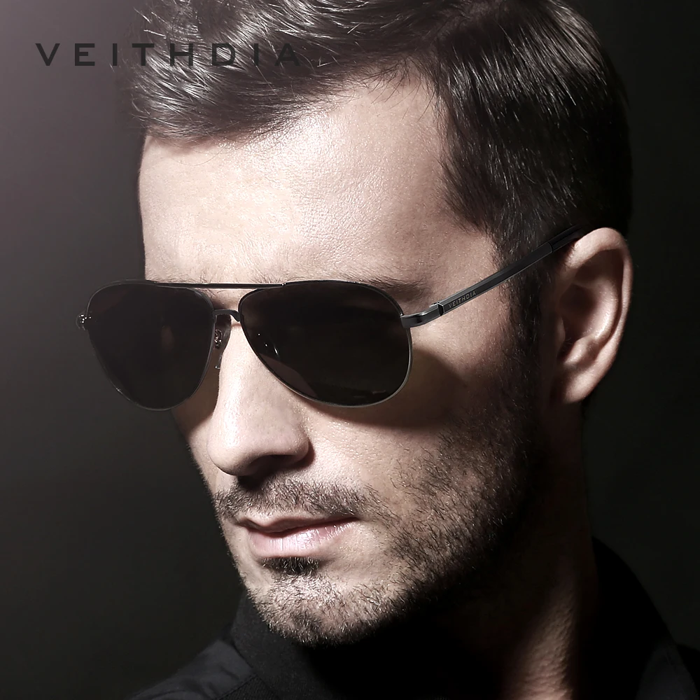 VEITHDIA Men’s Vintage Polarized Sunglasses – UV400 Classic Driving Eyewear for Men