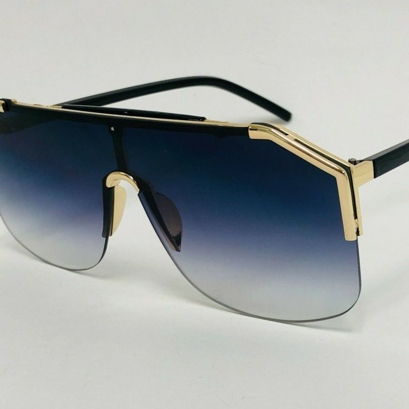 Men’s Designer Sunglasses – Metal Frame with One-Piece Lens | Bold, Fashion-Forward Top Shades